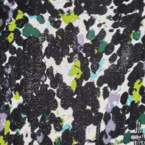 Nic + Zoe Sweater Cardigan Plus Size 1X Open Front Black Geometric Stretch Knit - Picture 5 of 9